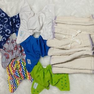 Cloth Diaper Bundle Covers and Prefolds